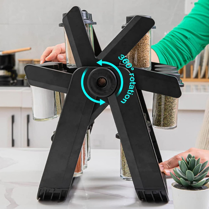 Spice Rack Organizer With 18 Spice Jars